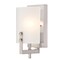 Westinghouse Fixture Wall 60W Enzo James, Brushed Nickel Forsted Curved Glassass 6369500 - alternate 3